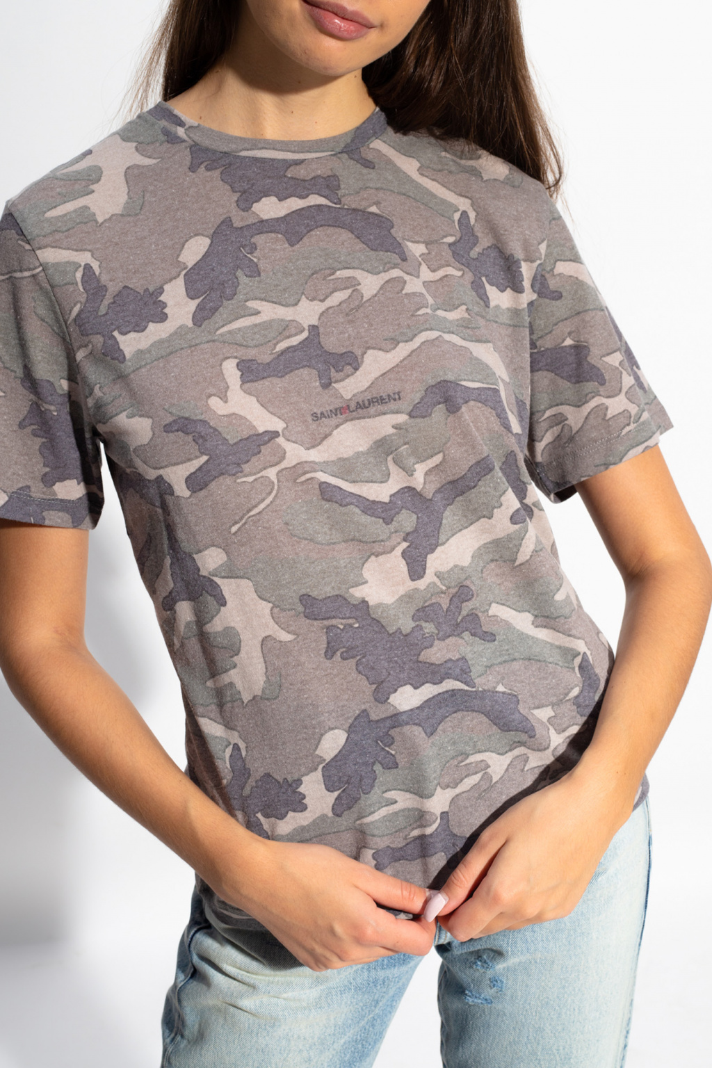 Saint laurent shop camo shirt